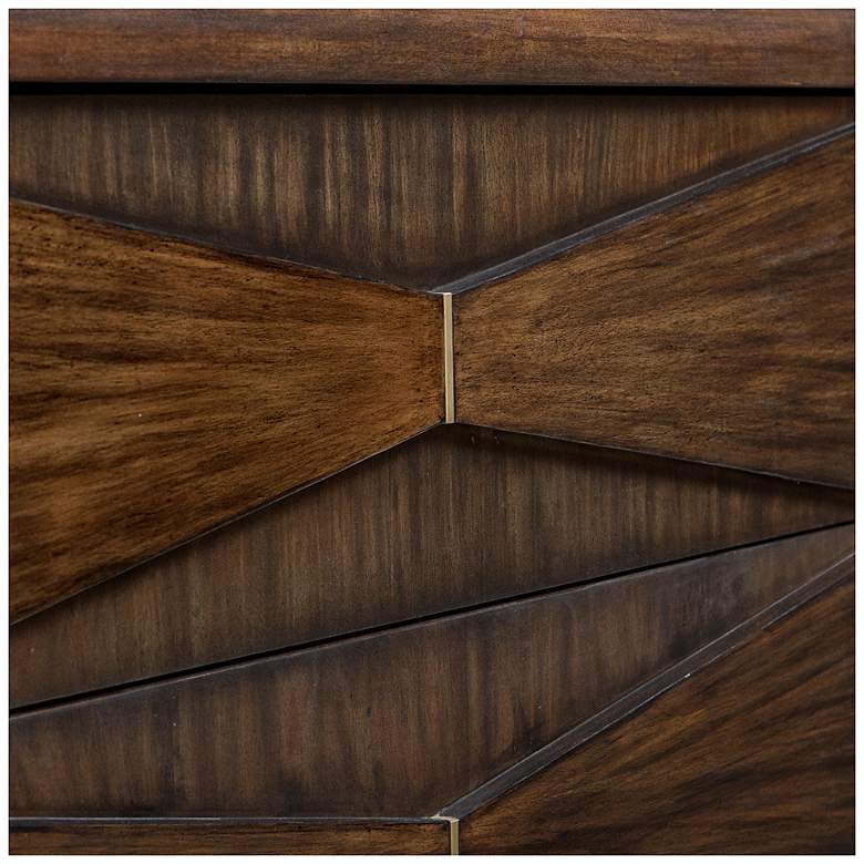 Image 7 Uttermost Bowtie 38" Wide Whisky Brown 3-Drawer Chest more views