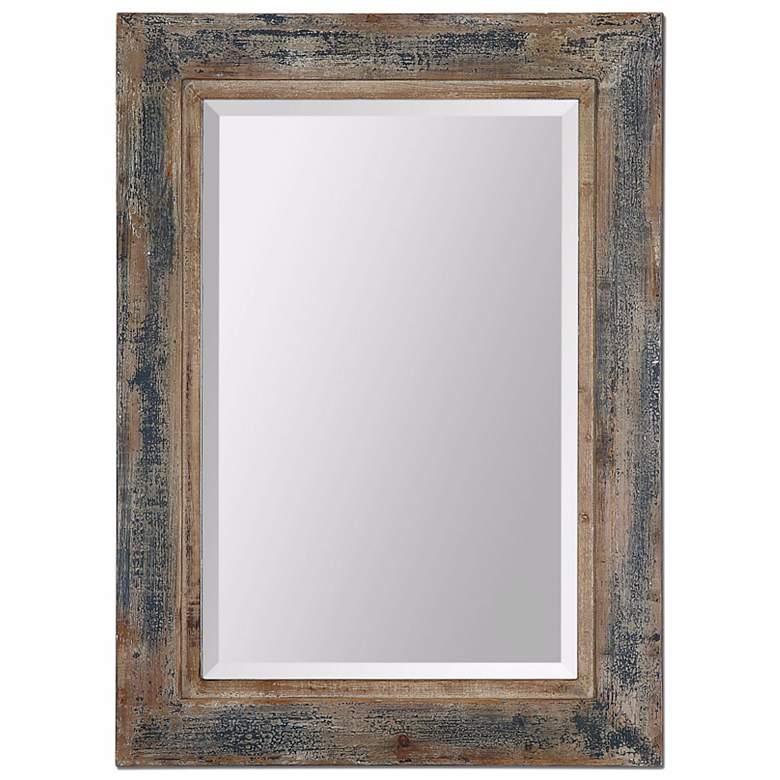 Image 1 Uttermost Bozeman 38 inch High Slate Blue Wall Mirror
