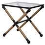4_Uttermost Braddock 22" Wide Iron with Glass Top Accent Table more views