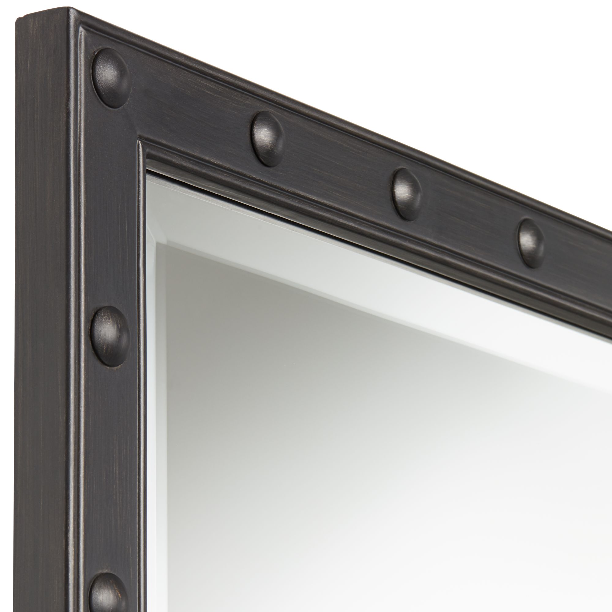 Image 4 Uttermost Braddock 28" x 38" Rustic Industrial Black Wall Mirror more views