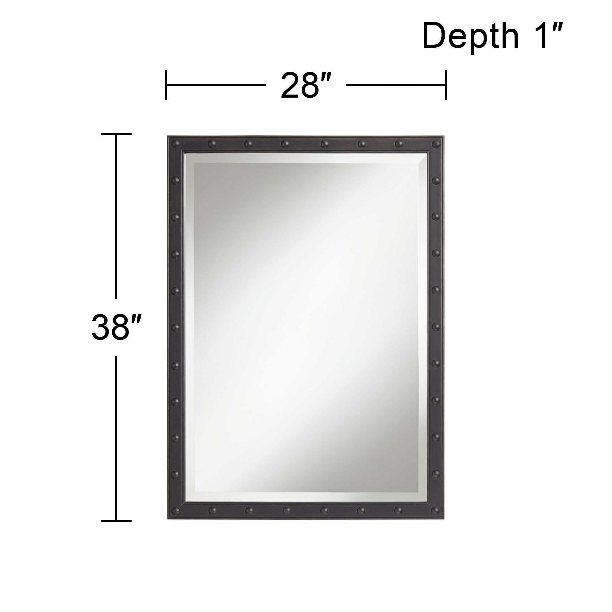 Image 6 Uttermost Braddock 28" x 38" Rustic Industrial Black Wall Mirror more views