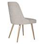 5_Uttermost Bramwell 20 1/2" Wide Taupe Polyester Fabric Dining Chair more views