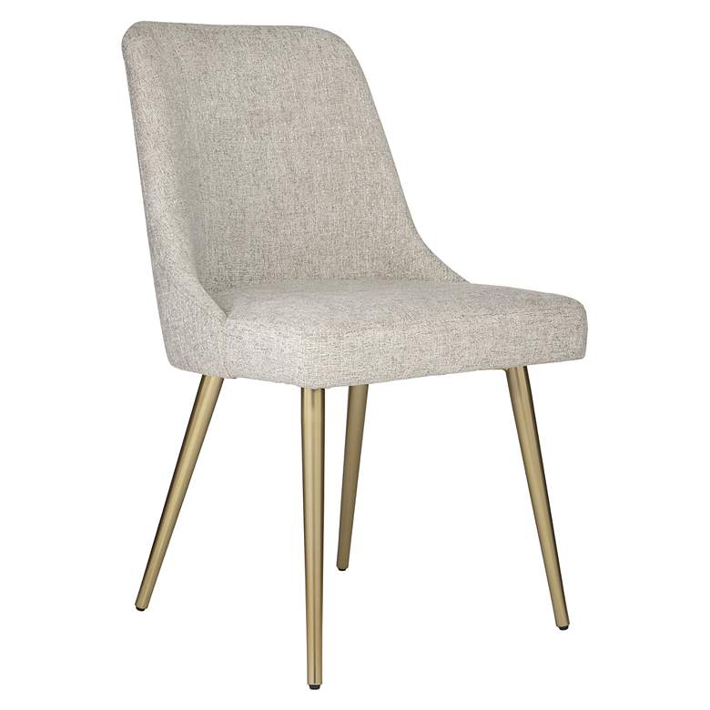 Image 3 Uttermost Bramwell Taupe Polyester Fabric Dining Chair more views