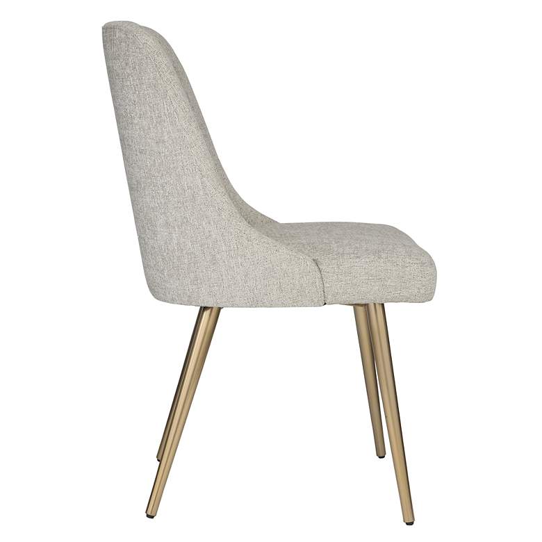 Image 4 Uttermost Bramwell Taupe Polyester Fabric Dining Chair more views