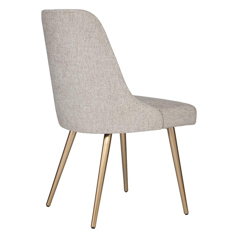 Image 5 Uttermost Bramwell Taupe Polyester Fabric Dining Chair more views
