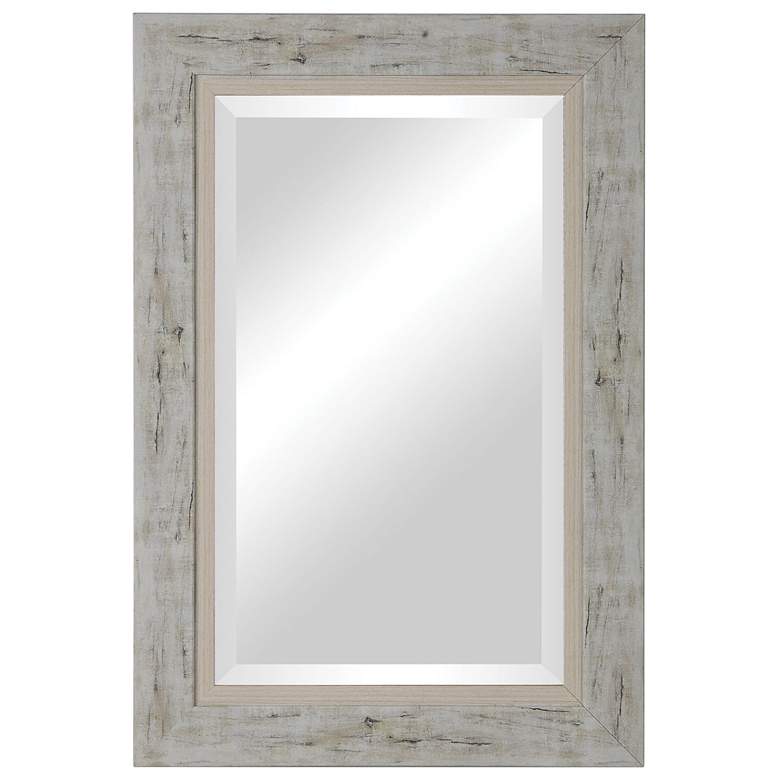 Image 4 Uttermost Branbury Gray and Ivory 30 inch x 60 inch Wall Mirror more views