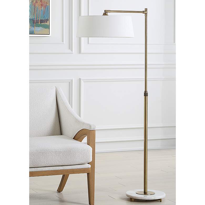 Image 1 Uttermost Branch Out 66 1/2" Offset Arm Brushed Brass Floor Lamp