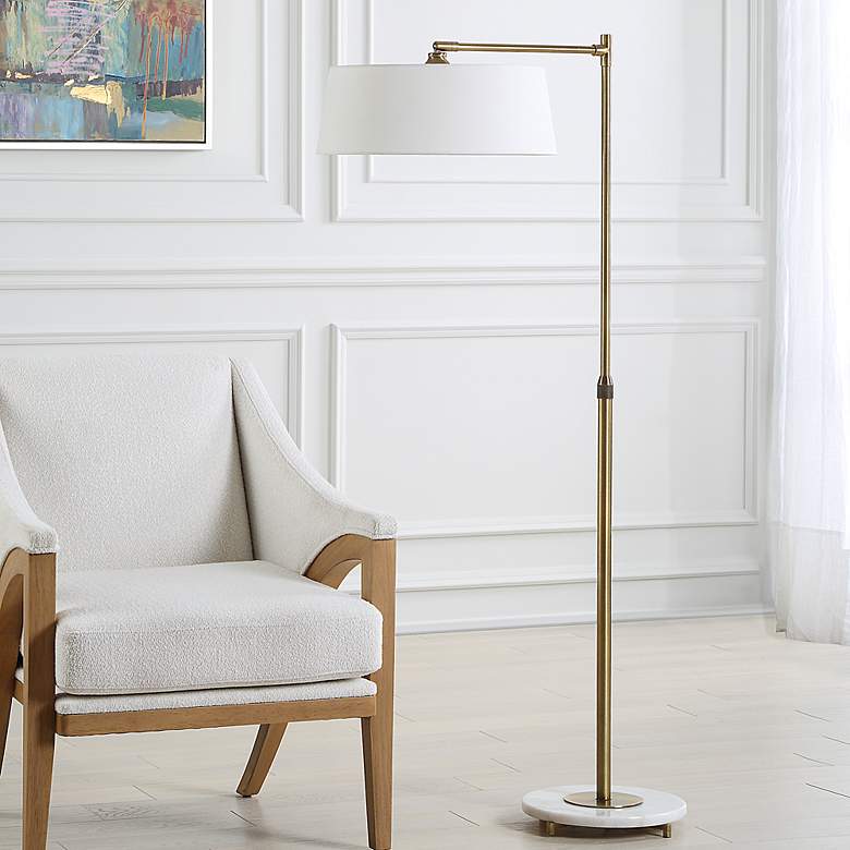 Image 3 Uttermost Branch Out 66 1/2" Offset Arm Brushed Brass Floor Lamp more views