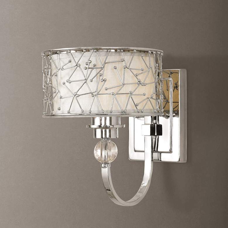 Image 1 Uttermost Brandon 1 Lt. Silver Champagne Shade Wall Sconce
