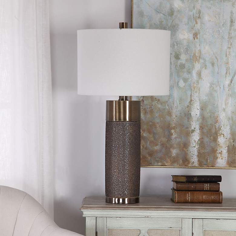 Image 4 Uttermost Brannock 31 1/4" Metallic Golden Bronze Ceramic Table Lamp more views