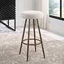 1_Uttermost Braven 26" H Metallic Gold and White Counter Stool