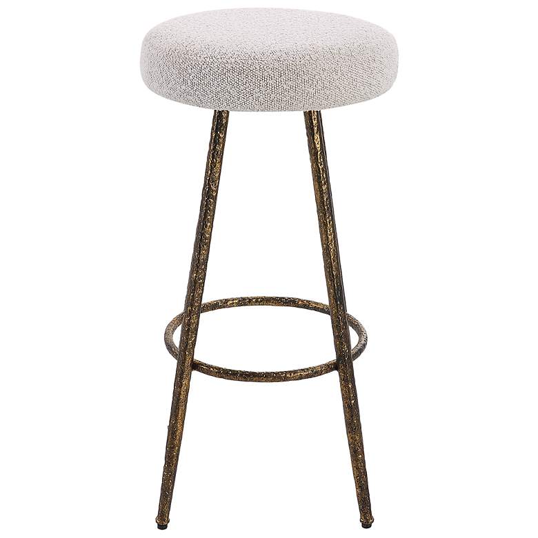 Image 3 Uttermost Braven 26" H Metallic Gold and White Counter Stool more views