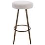 3_Uttermost Braven 26" H Metallic Gold and White Counter Stool more views