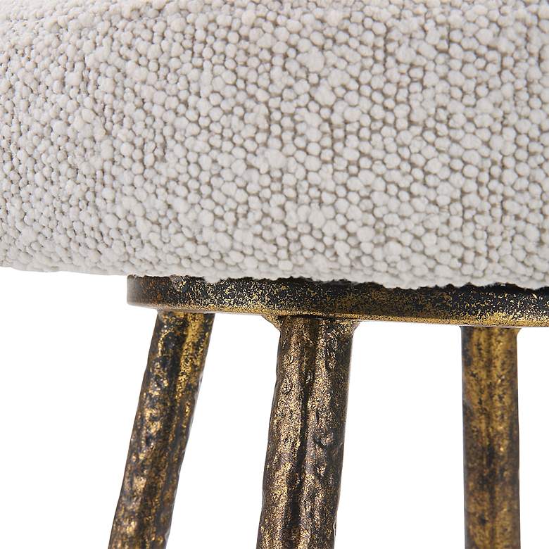 Image 5 Uttermost Braven 26" H Metallic Gold and White Counter Stool more views