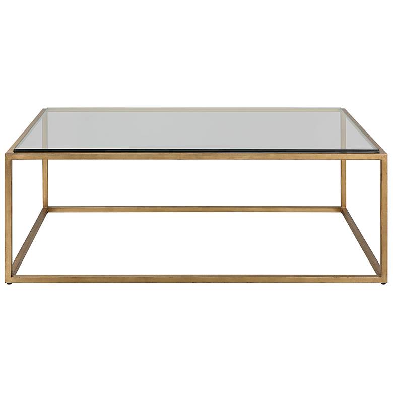 Image 1 Uttermost Bravura 48 inch L x 16.75 inch H Gold Coffee Table