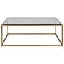 1_Uttermost Bravura 48"W Brushed Gold Rectangular Coffee Table