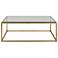 Uttermost Bravura 48"W Brushed Gold Rectangular Coffee Table