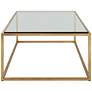 4_Uttermost Bravura 48"W Brushed Gold Rectangular Coffee Table more views