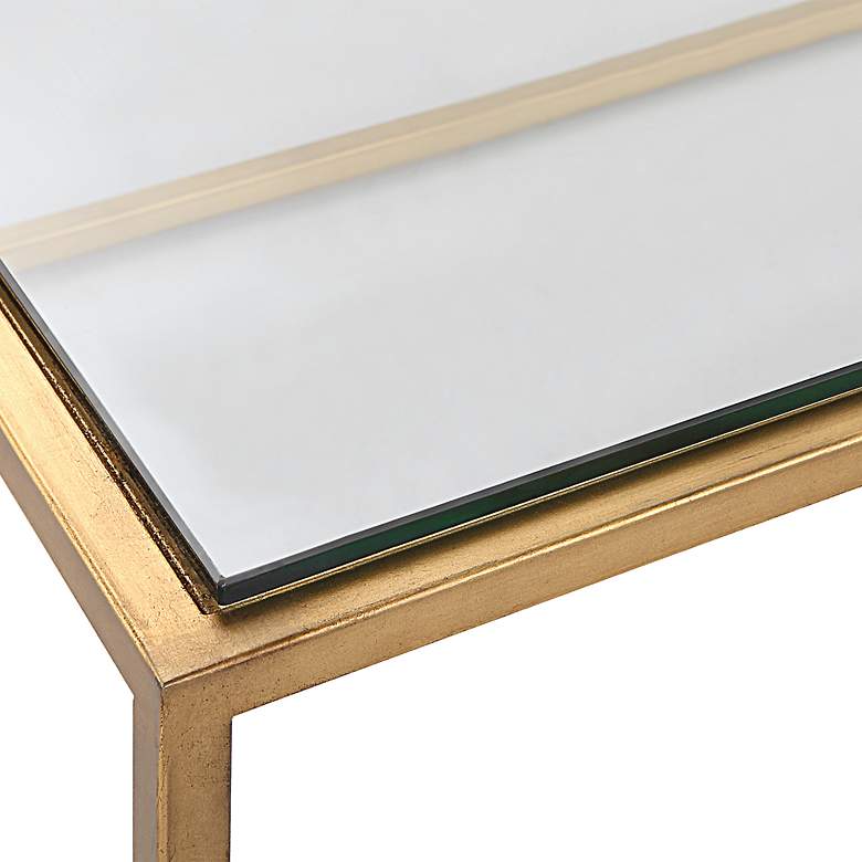 Image 5 Uttermost Bravura 48"W Brushed Gold Rectangular Coffee Table more views