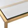 5_Uttermost Bravura 48"W Brushed Gold Rectangular Coffee Table more views
