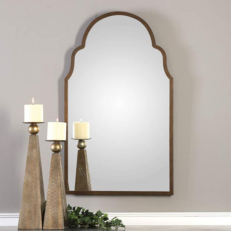 Image 2 Uttermost Brayden Arch Hand Forged 41" High Wall Mirror