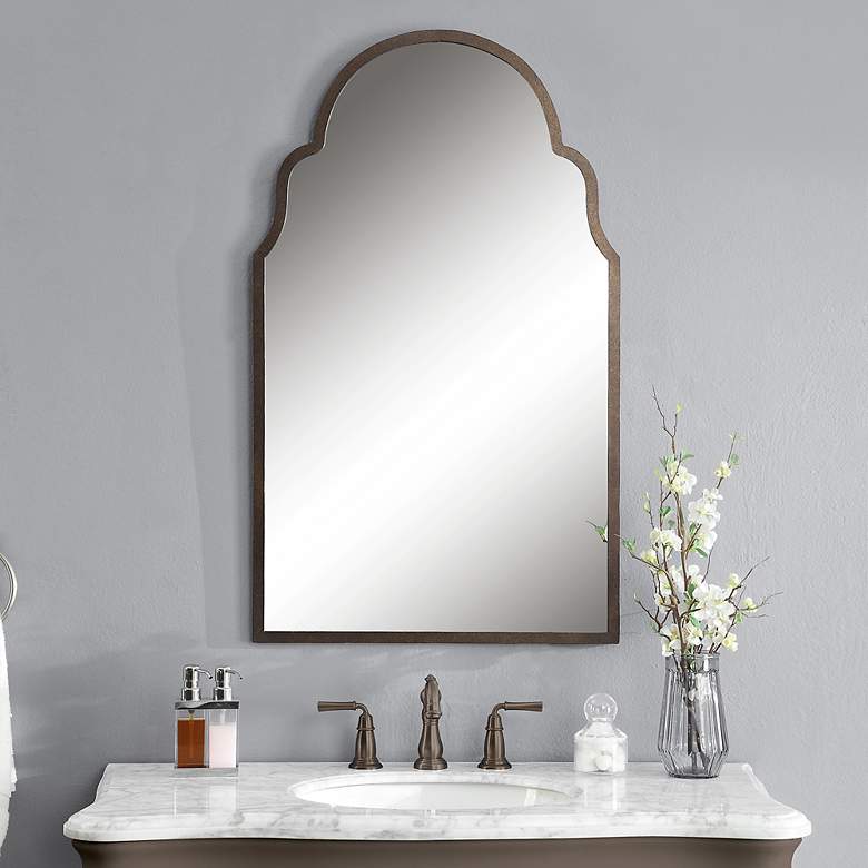 Image 2 Uttermost Brayden Arch Hand Forged 41" High Wall Mirror
