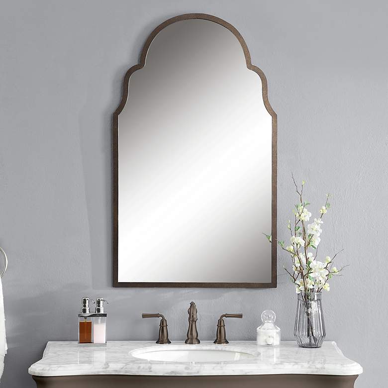 Image 2 Uttermost Brayden Arch Hand Forged 41 inch High Wall Mirror