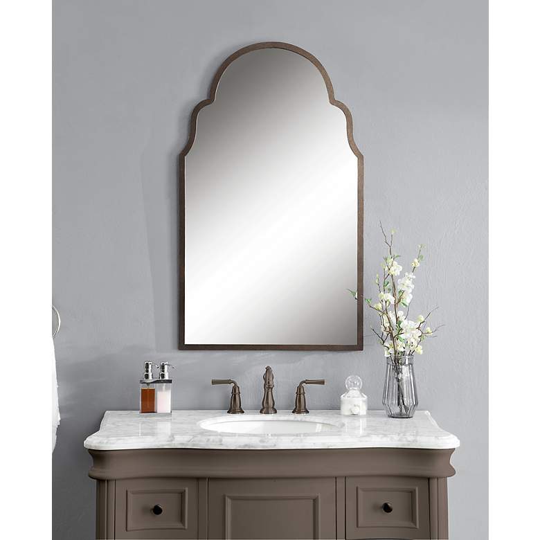Image 4 Uttermost Brayden Arch Hand Forged 41" High Wall Mirror more views