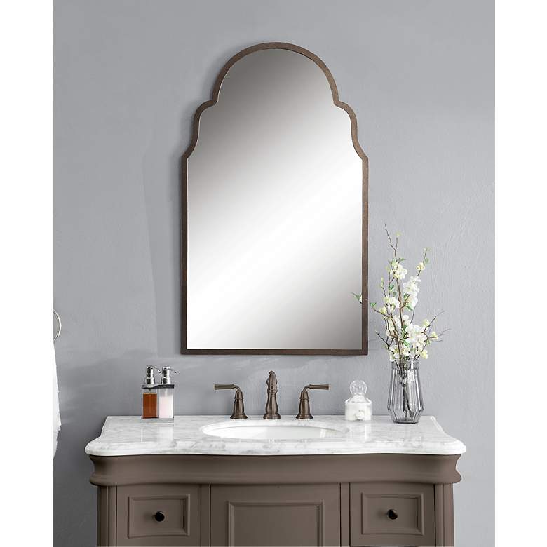 Image 4 Uttermost Brayden Arch Hand Forged 41 inch High Wall Mirror more views