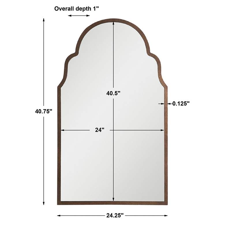 Image 7 Uttermost Brayden Arch Hand Forged 41" High Wall Mirror more views
