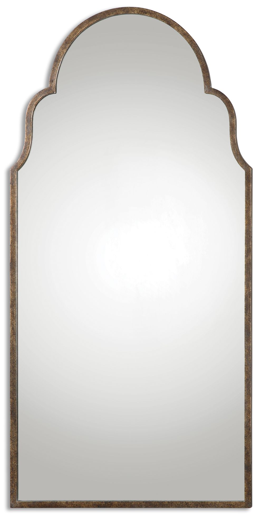 Uttermost Brayden Bronze Metal 30" x 60" Arch Wall Mirror - #3G755 ...