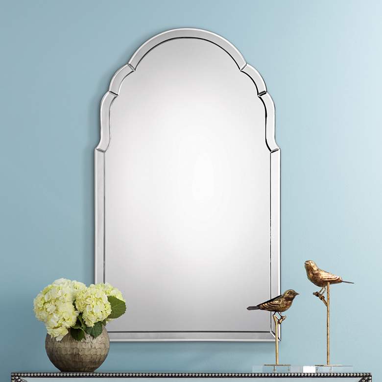 Image 1 Uttermost Brayden Hand-Beveled Arch 24" x 40" Mirror