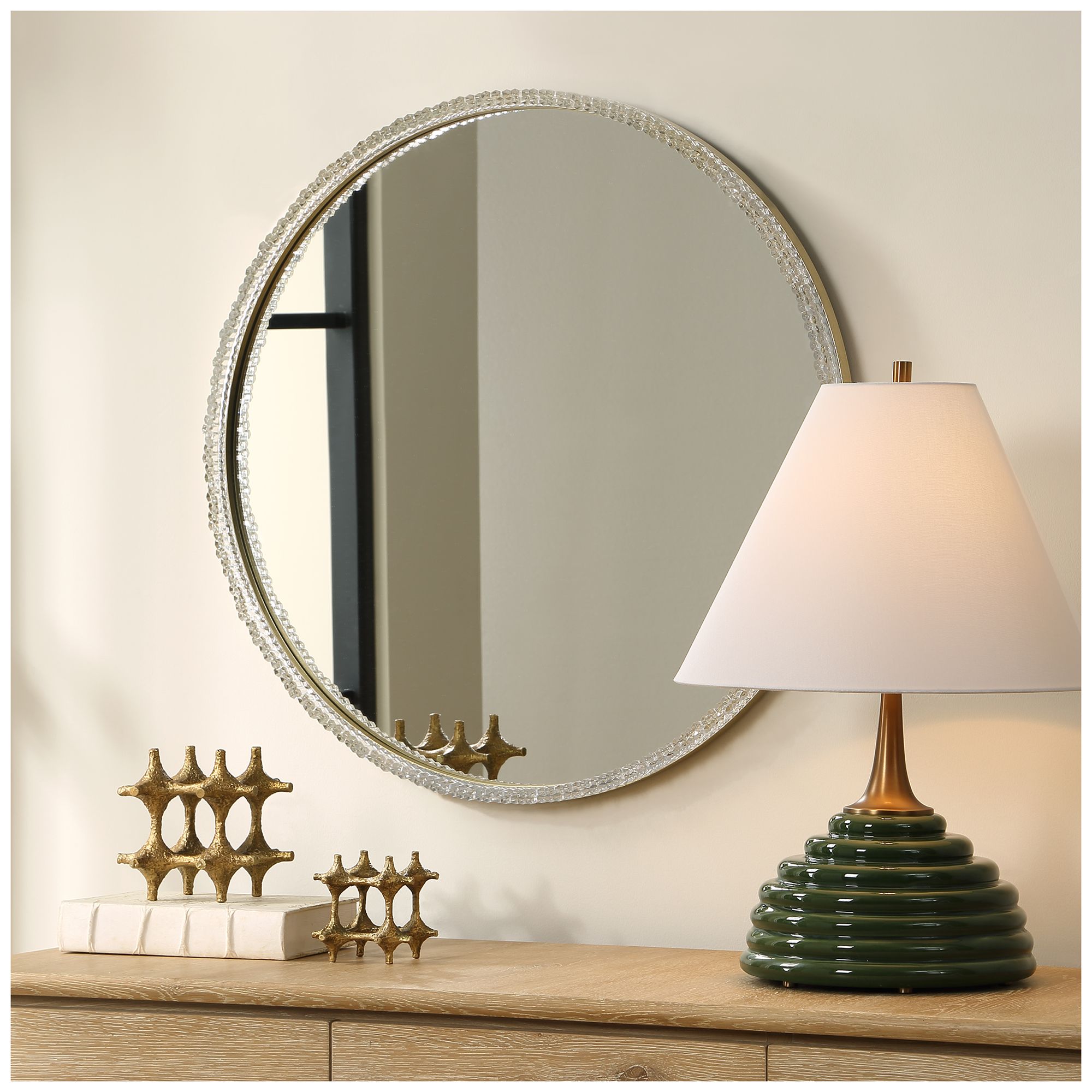 Image 3 Uttermost Break The Ice 31 1/2" Round Wall Mirror more views