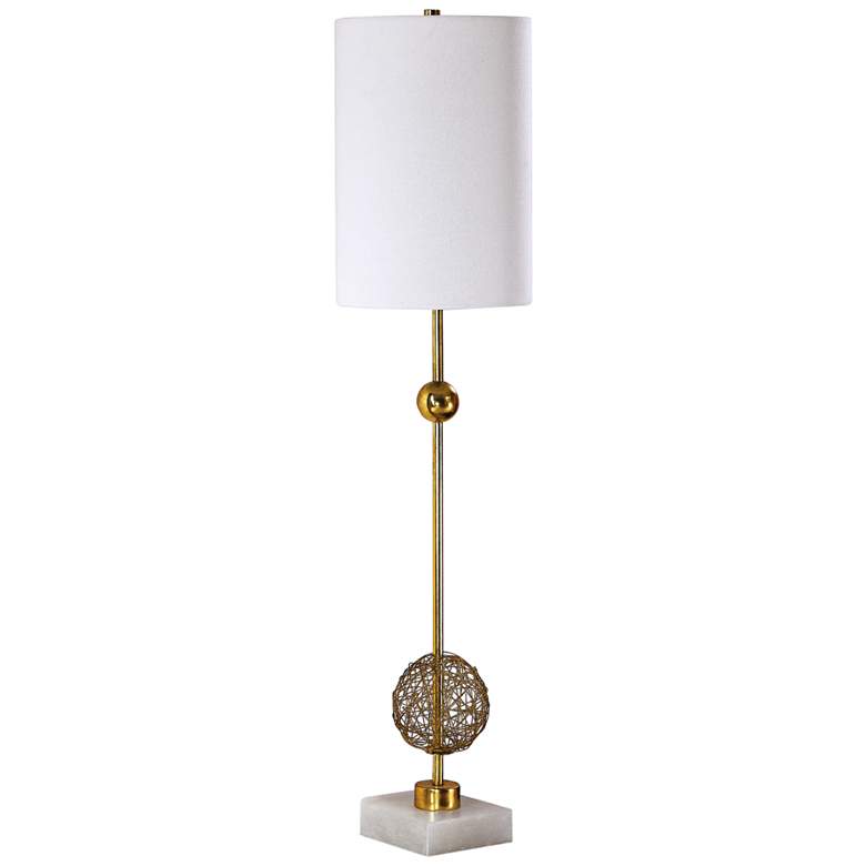 Image 1 Uttermost Breckyn Metallic Antique Gold Buffet Table Lamp