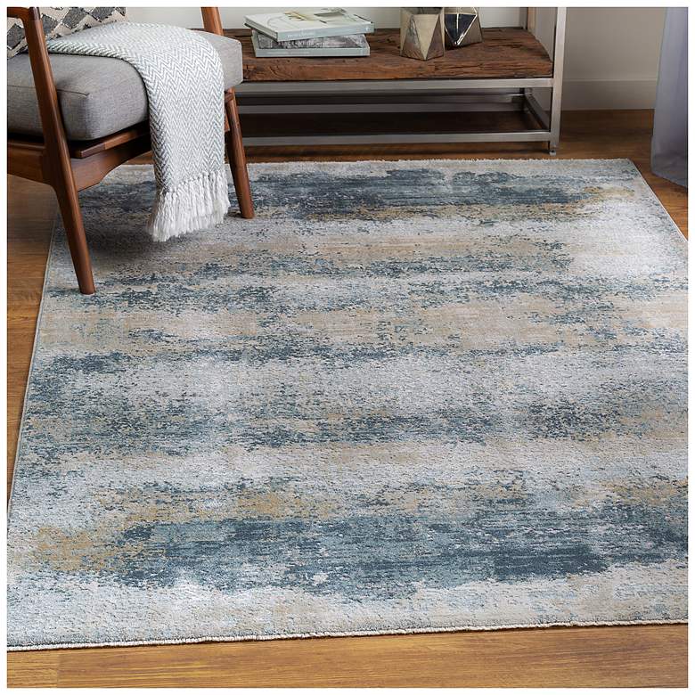 Image 2 Uttermost Bremen 71507 5'x7'5" Sage and Light Gray Area Rug