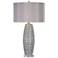 Uttermost Brescia Smoke-Gray Ribbon Ceramic Table Lamp