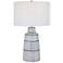 Uttermost Breton White and Blue Ceramic Table Lamp