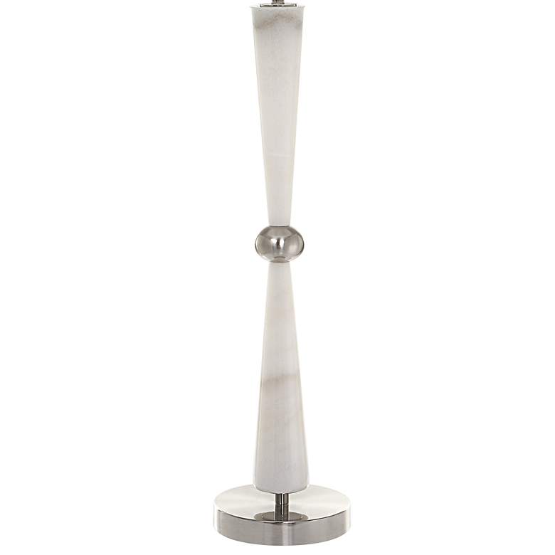 Image 4 Uttermost Bridgett 35 inch White Marble Hourglass Buffet Table Lamp more views