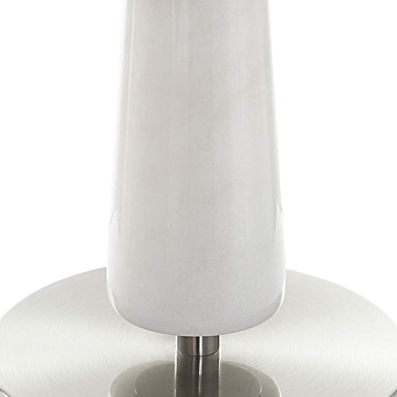 Image 5 Uttermost Bridgett 35" White Marble Hourglass Buffet Table Lamp more views