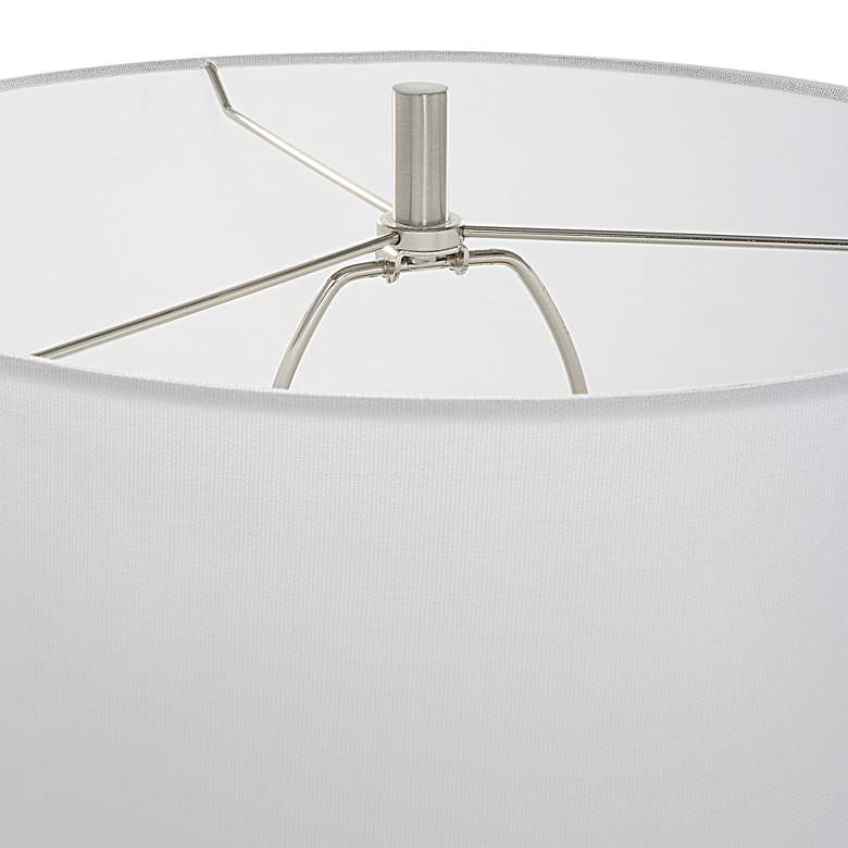 Image 6 Uttermost Bridgett 35" White Marble Hourglass Buffet Table Lamp more views