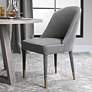 1_Uttermost Brie 21 1/2" Wide Light Gray Velvet Dining Chairs Set of 2