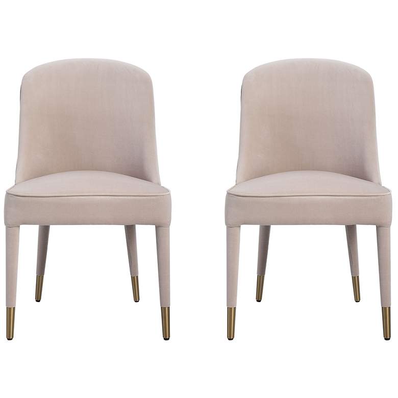 Image 1 Uttermost Brie Armless Set of 2 Champagne Chairs