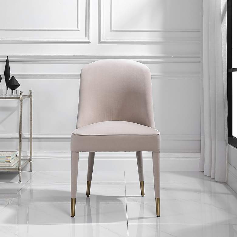 Image 3 Uttermost Brie Armless Set of 2 Champagne Chairs more views