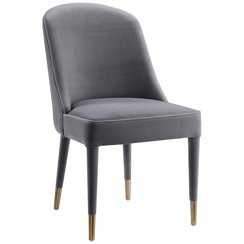 Image 2 Uttermost Brie Armless Set of 2 Gray Chairs