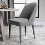 Uttermost Brie Armless Set of 2 Gray Chairs