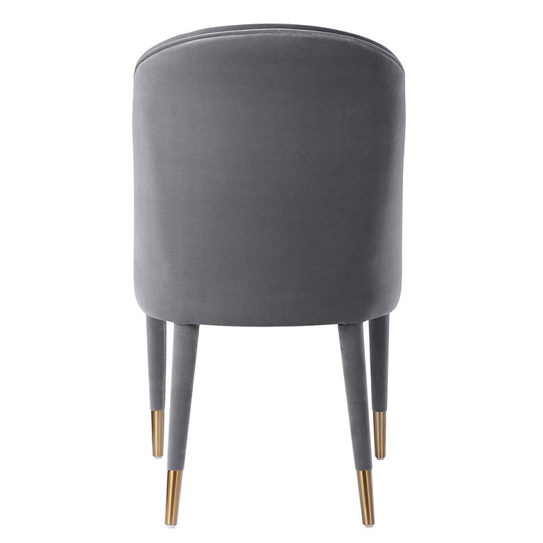 Image 5 Uttermost Brie Light Gray Velvet Dining Chairs Set of 2 more views