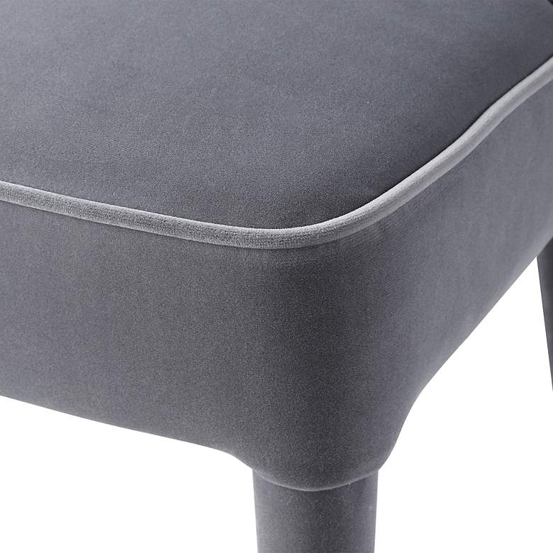 Image 6 Uttermost Brie Light Gray Velvet Dining Chairs Set of 2 more views