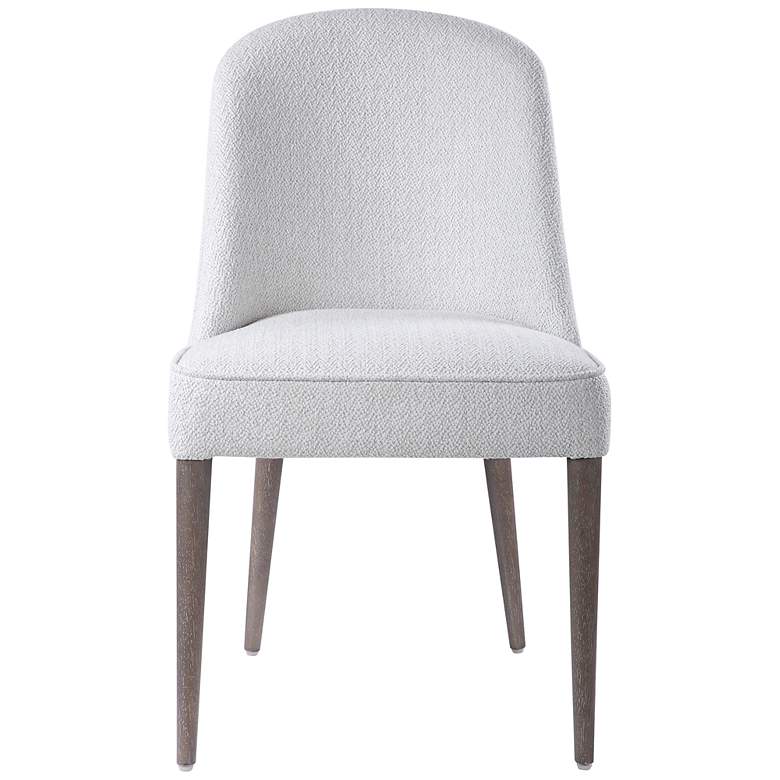 Image 2 Uttermost Brie White Fabric Armless Dining Chairs Set of 2