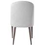 4_Uttermost Brie White Fabric Armless Dining Chairs Set of 2 more views