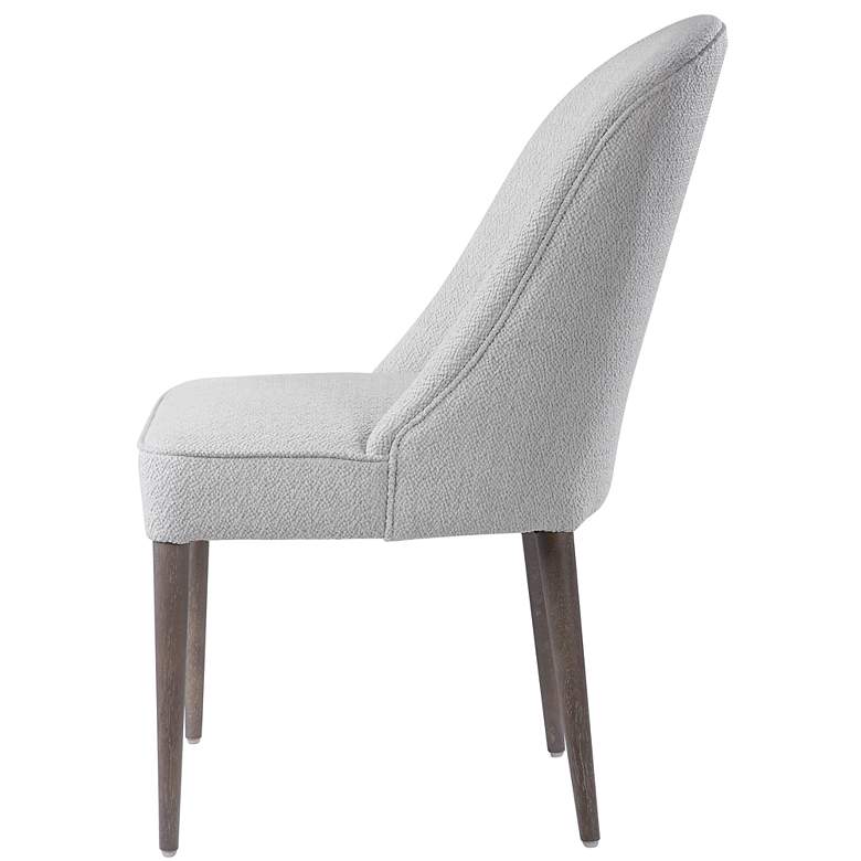 Image 5 Uttermost Brie White Fabric Armless Dining Chairs Set of 2 more views